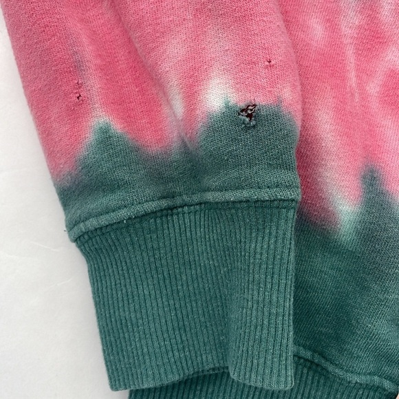 WILDFOX Watermelon Wash Sommers Sweatshirt Size Medium Green and Pink Tie-Dye - Picture 17 of 17